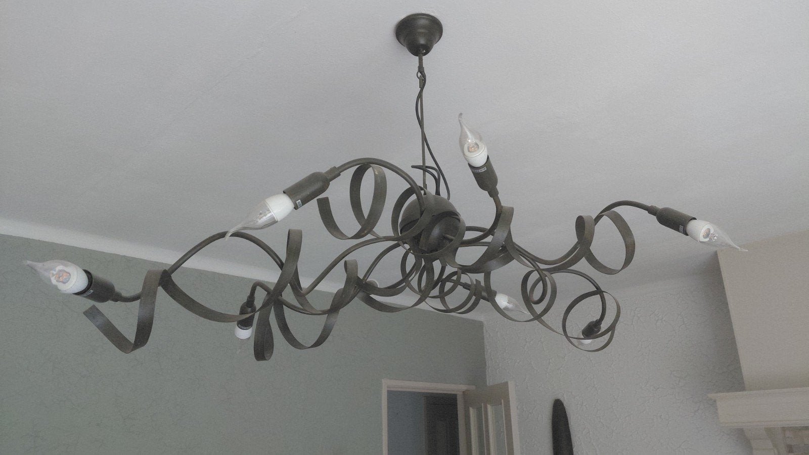 Mooi metalen plafondlampen 3x, Ophalen