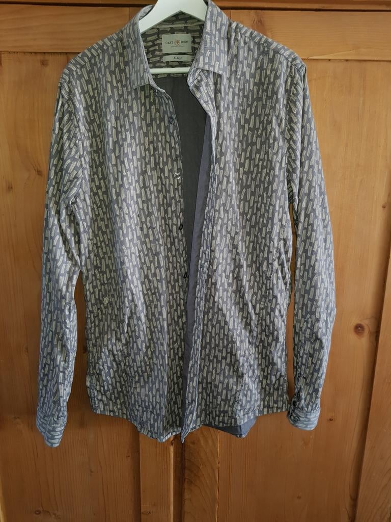 Cast Iron overhemd XL, Ophalen of Verzenden, Zo goed als nieuw, Halswijdte 43/44 (XL), Cast Iron