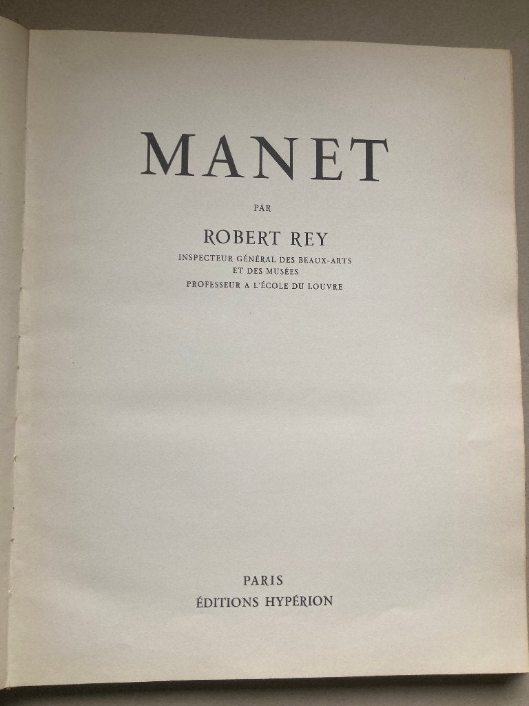 T.K. Manet Paris Editions Hyperion door Robert Rey uit 1938, Boeken, Gelezen, Ophalen of Verzenden, Robert Rey, Schilder- en Tekenkunst