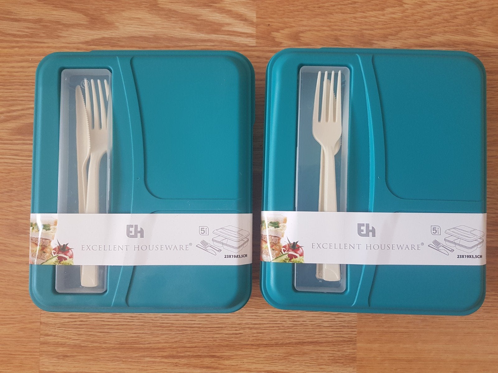 Nieuwe Excellent Houseware lunchbox / Bento Box met bestek, Ophalen of Verzenden, Nieuw, Overige typen