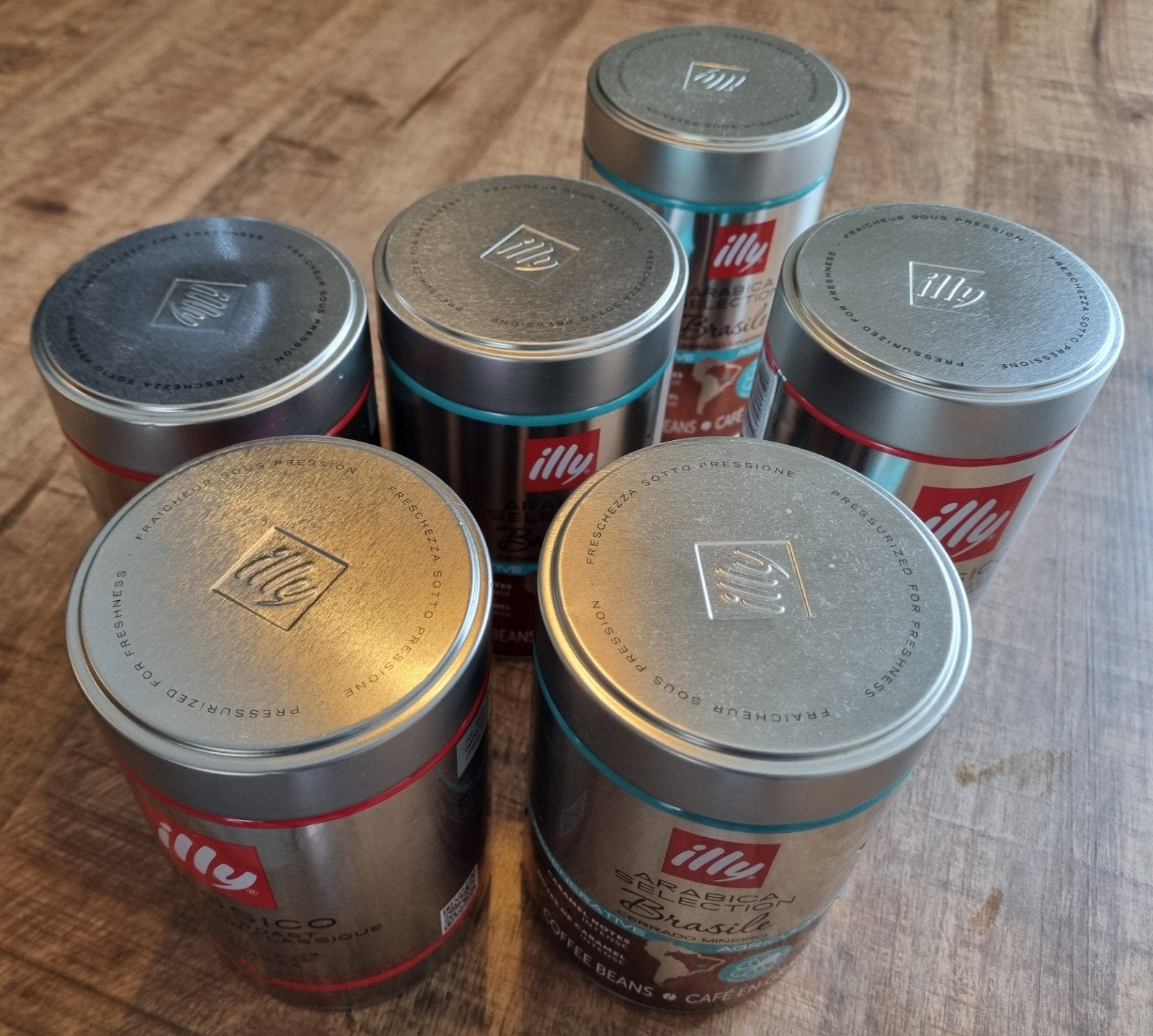 Illy lege blikjes - ideaal voor decoratie of opslag, Verzamelen, Ophalen, Gebruikt