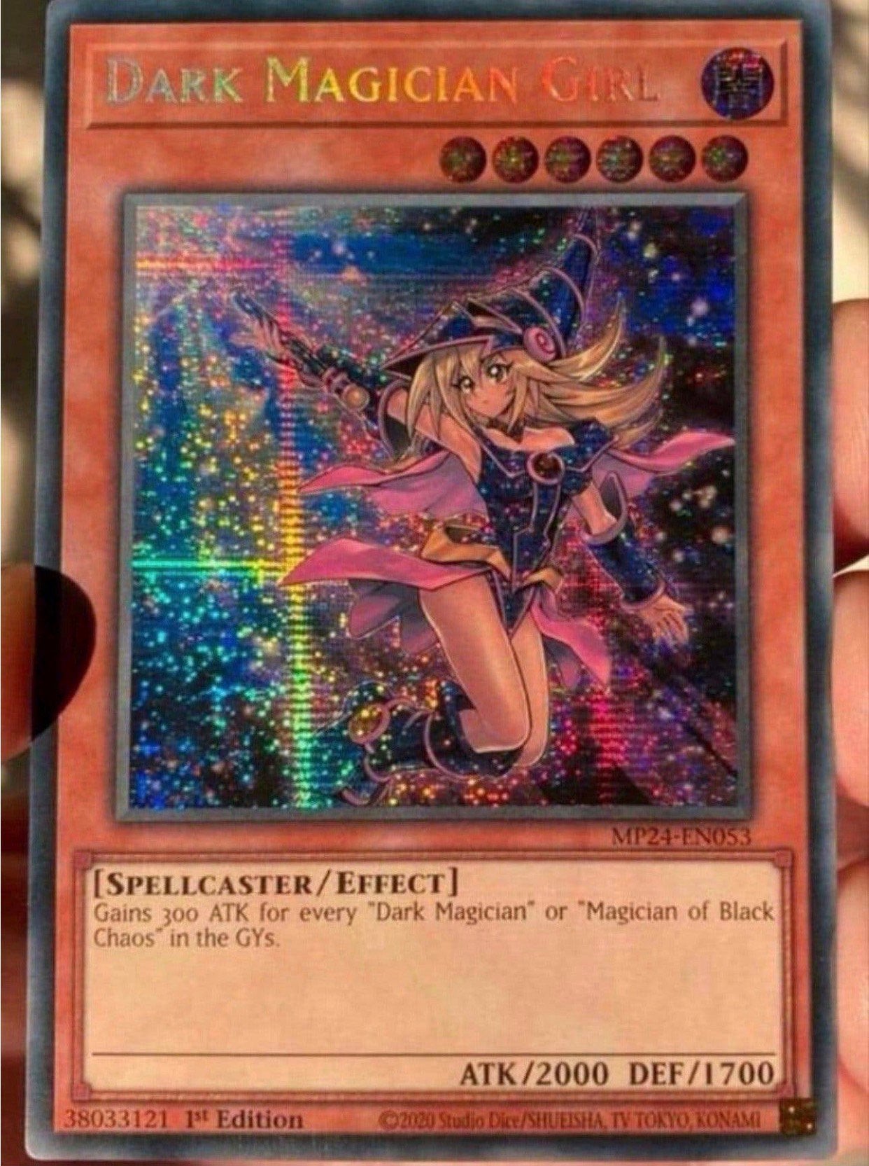 Yu-Gi-Oh! Alternate Dark Magician Girl MP24 1st Edition !, Ophalen of Verzenden, Zo goed als nieuw, Losse kaart, Foil