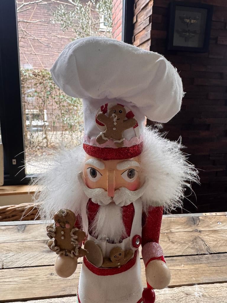 mooie nieuwe Kurt S Adler nutcracker gingerbread chef, Verzamelen, Ophalen of Verzenden, Overige figuren, Nieuw, Beeldje of Figuurtje