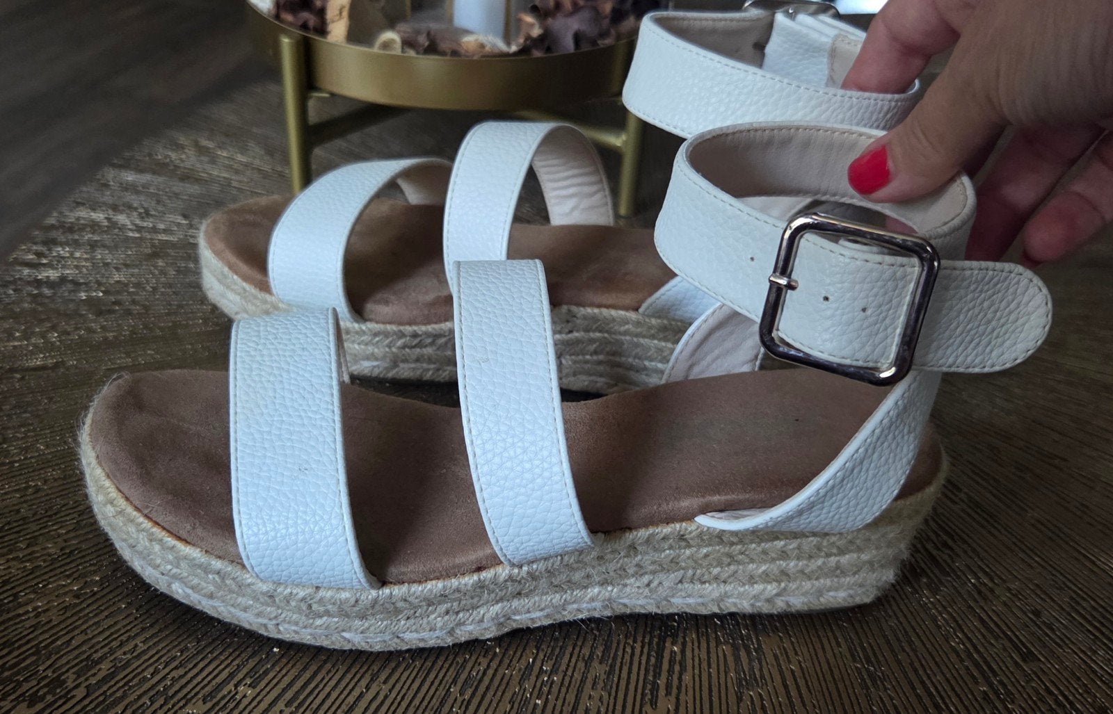 Posh by Poelman sleehak sandalen 37, Poelman, Wit, Zo goed als nieuw, Sandalen of Muiltjes