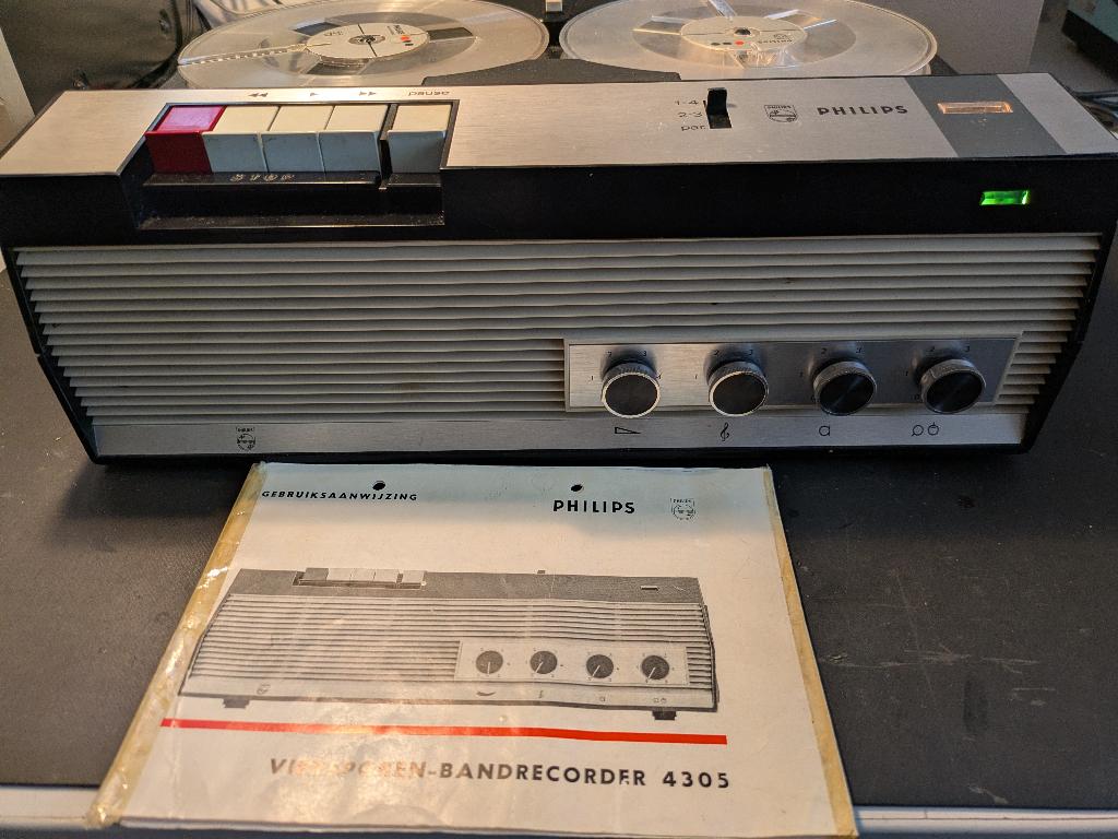 Philips N4305 (RK25S) Bandrecorder, Audio, Tv en Foto, Bandrecorders, Ophalen of Verzenden, Bandrecorder, Met banden