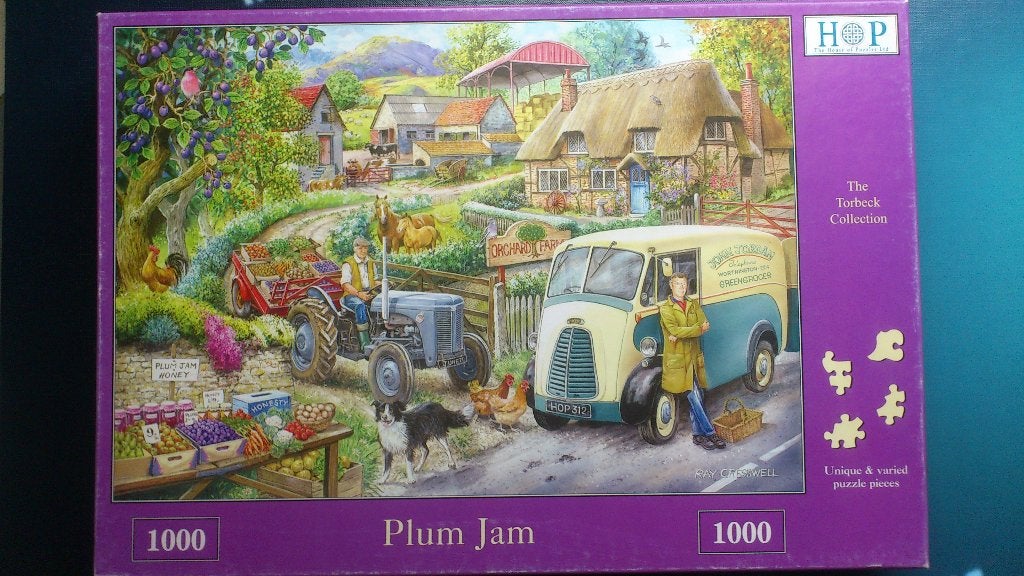 HOP puzzel - Plum Jam - 1000 stukjes Compleet, Ophalen, 500 t/m 1500 stukjes, Zo goed als nieuw