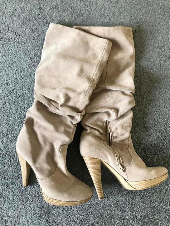 Laarzen Dames Mai Piu Senza - maat 39, Hoge laarzen, Beige, Ophalen of Verzenden, Zo goed als nieuw