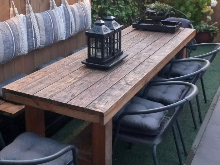 Douglas tuintafel, Ophalen of Verzenden, Zo goed als nieuw, Rechthoekig, Hout