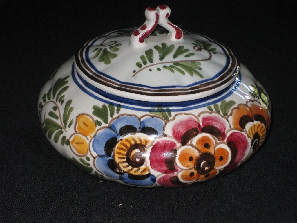 Delfts Polychrome Bonboniere, Antiek en Kunst, Antiek | Keramiek en Aardewerk, Ophalen