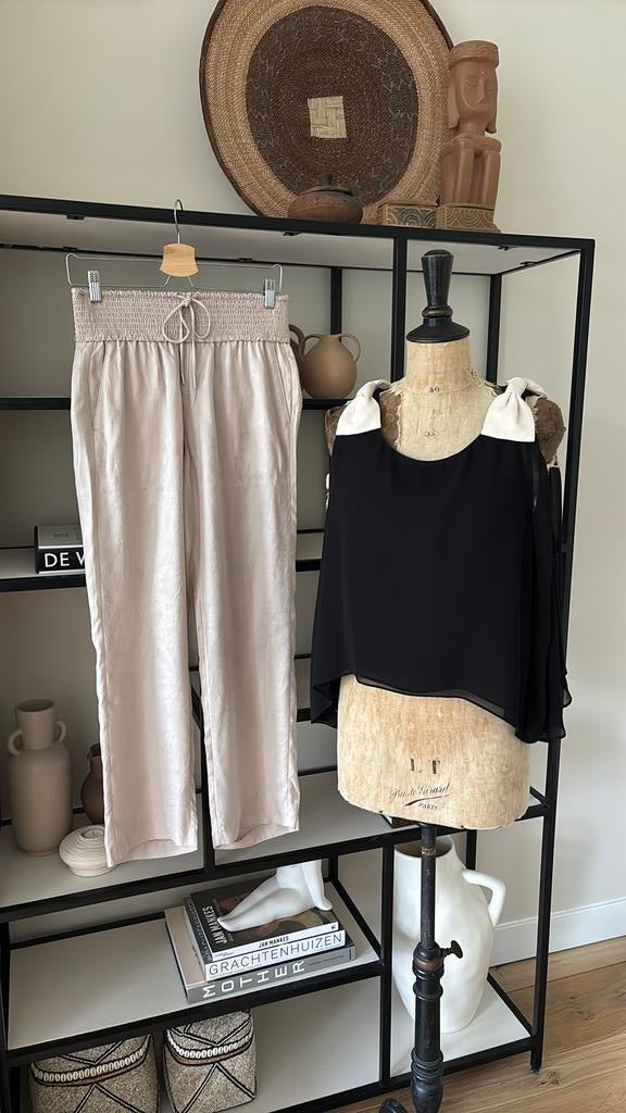 GUSTAV zomer broek ecru classy maat 36/38, Kleding | Dames, Broeken en Pantalons, Verzenden, Beige, Zo goed als nieuw, Maat 36 (S)