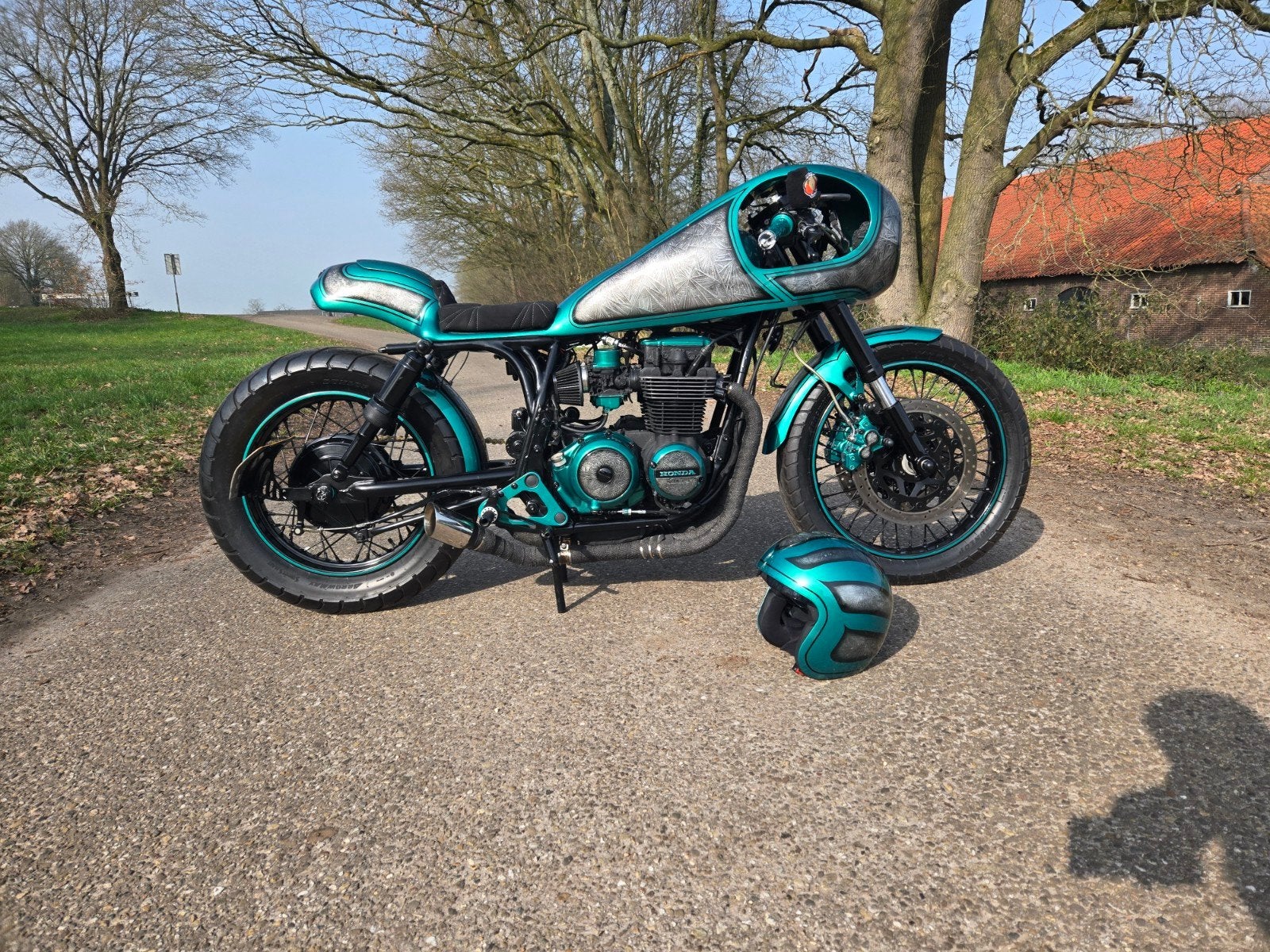 Honda CB custom unieke caferacer PRIJSWINNAAR, Sportuitlaat, Particulier, Meer dan 35 kW, Handgeschakeld