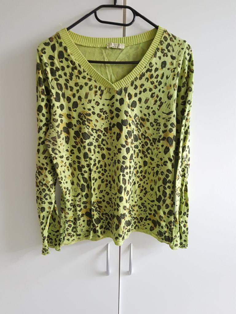 Dames top leopard * lemon one size, Verzenden, Zo goed als nieuw, Overige kleuren, Lange mouw