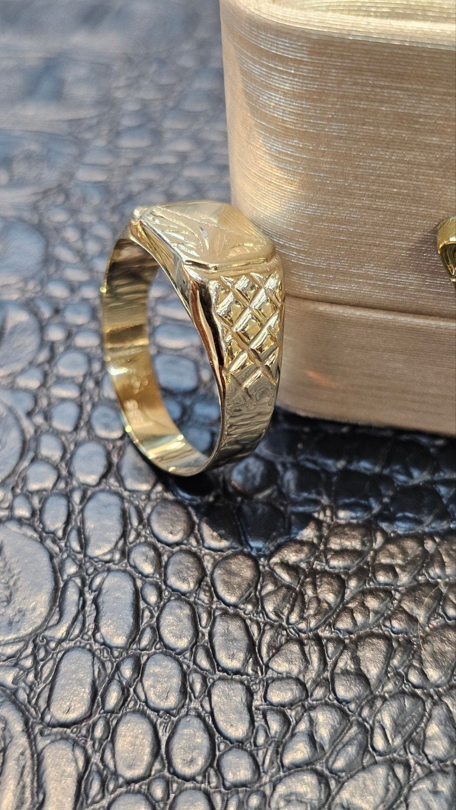 Prachtige 14k gouden zegelring, Heer, Nieuw, Ophalen of Verzenden, 17 tot 18