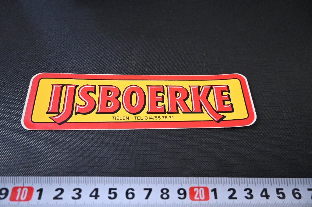 sticker België Tielen IJSBOERKE  RT712, Ophalen of Verzenden, Zo goed als nieuw
