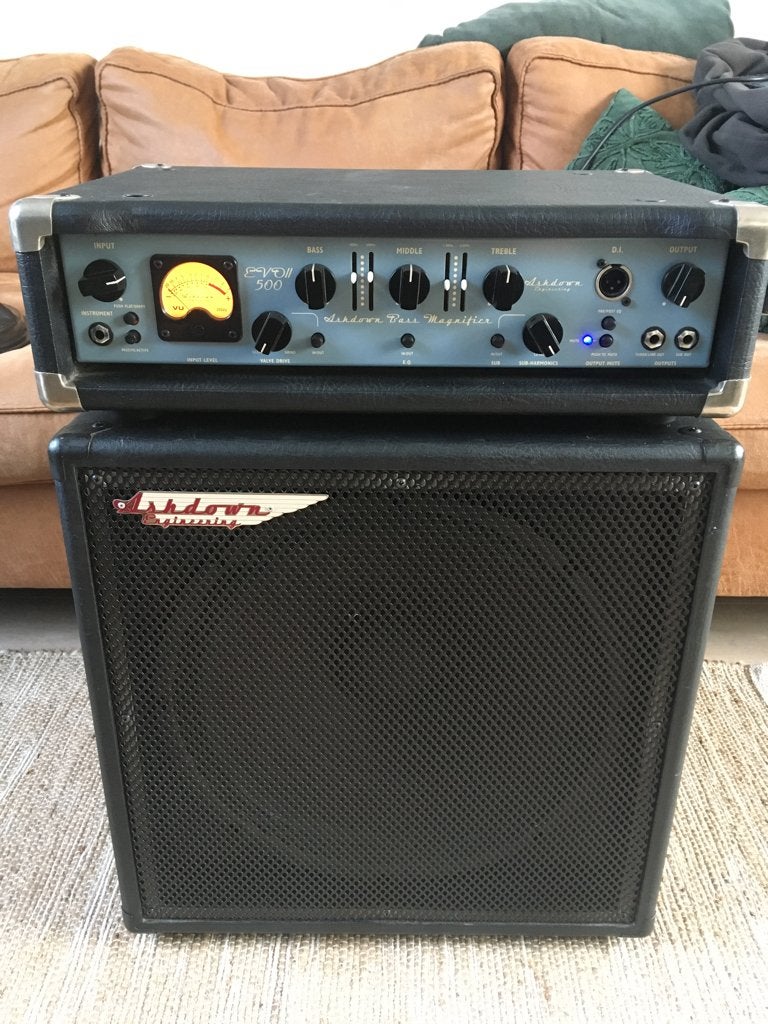 Ashdown ABM 500 Evo II + 115 mini, Ophalen, Gebruikt, Basgitaar, 100 watt of meer