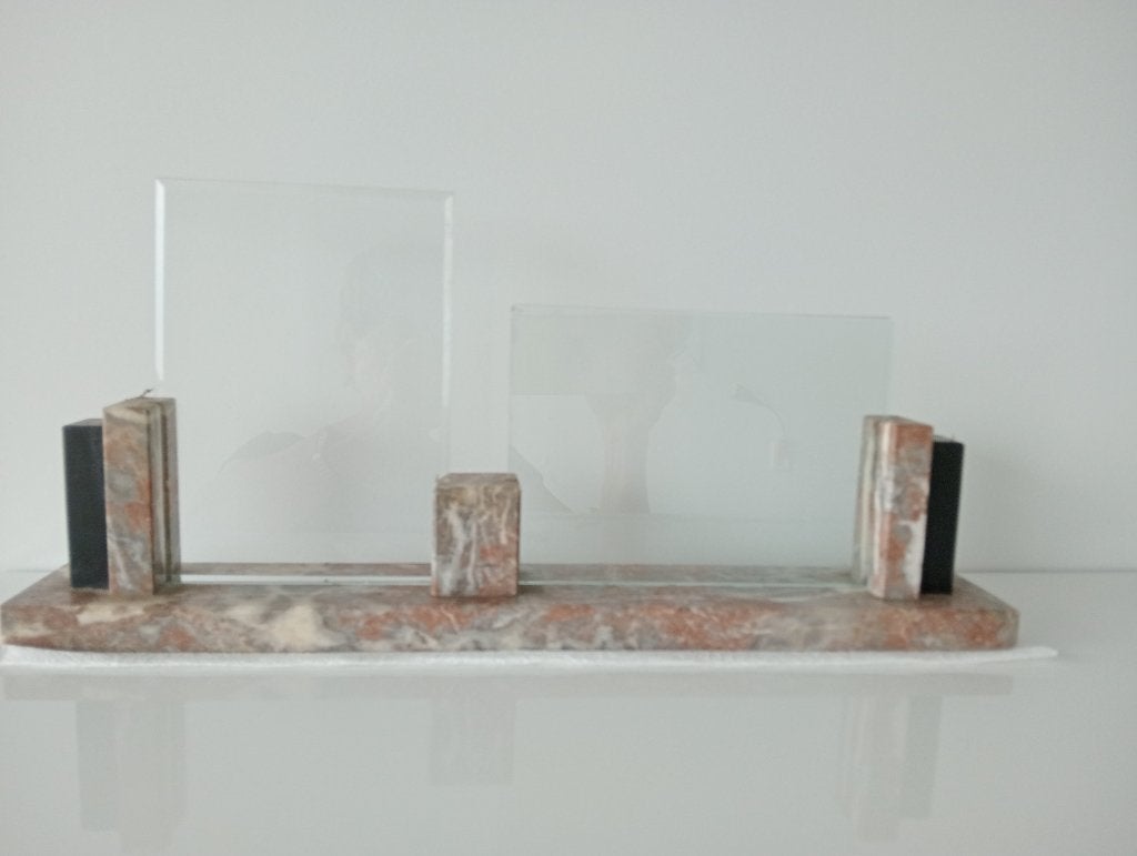 Marmeren fotolijst glas:13x18cm - 18x13cm, Antiek en Kunst, Ophalen