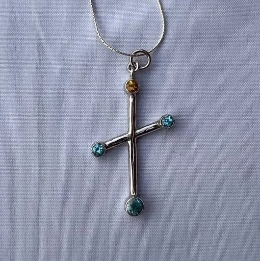 Southern Cross 925 Zilveren Hanger met Edelstenen, Sieraden, Tassen en Uiterlijk, Edelstenen, Nieuw, Ophalen of Verzenden