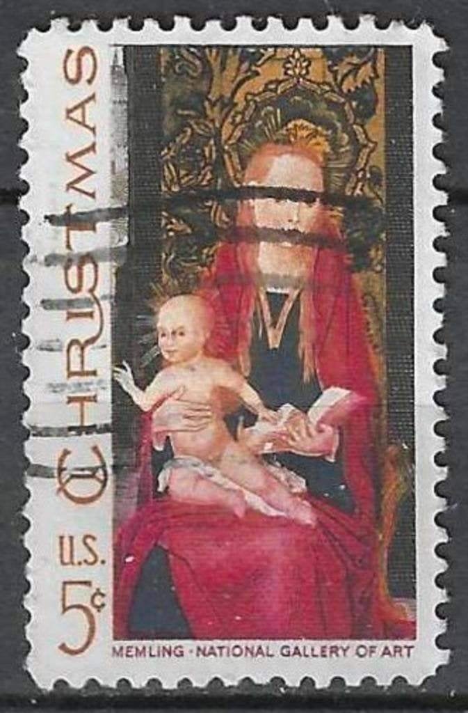 USA 1967 - Yvert 839 - Kerstzegel - Memling. (ST), Verzenden, Gestempeld, Noord-Amerika