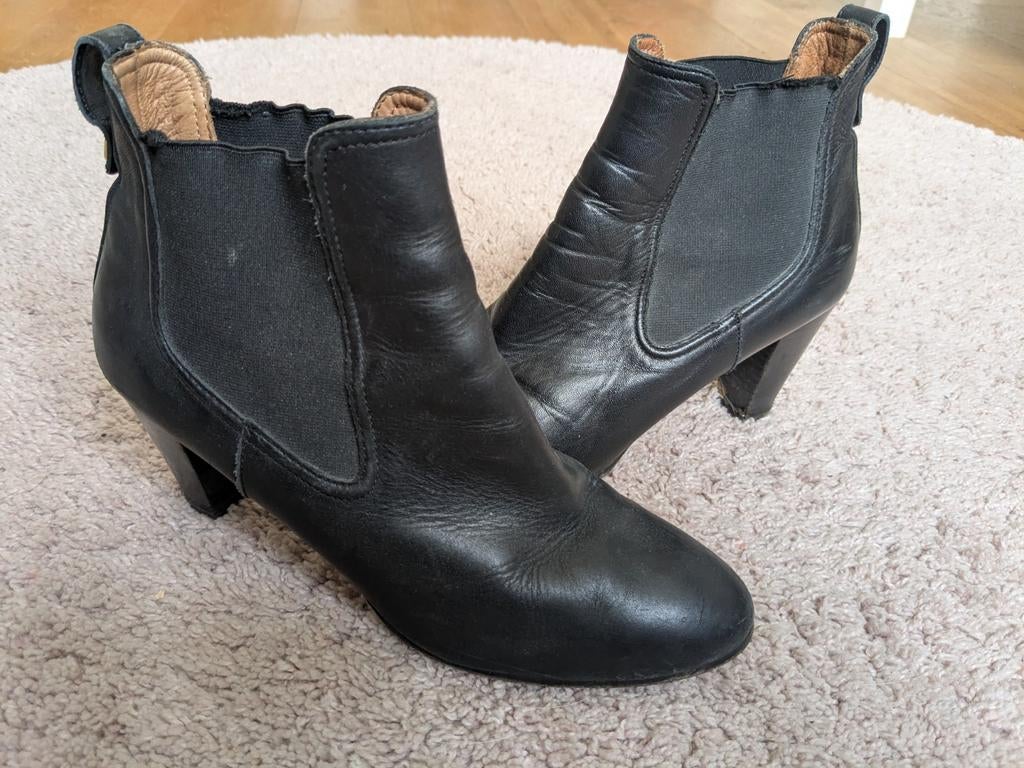 Massimo Dutti leren enkellaarsjes maat 41., Kleding | Dames, Schoenen, Ophalen of Verzenden