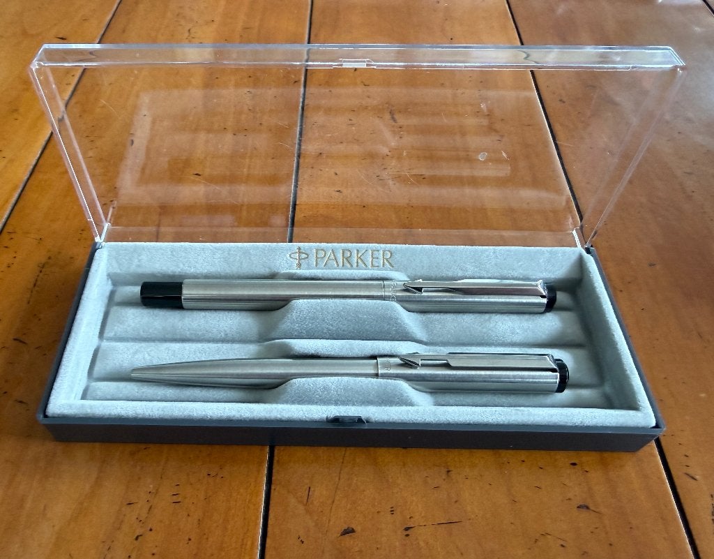 Parker Vector Flighter Set – Rollerball & Balpen – ZGAN, Pennenset, Parker, Met doosje, Ophalen of Verzenden