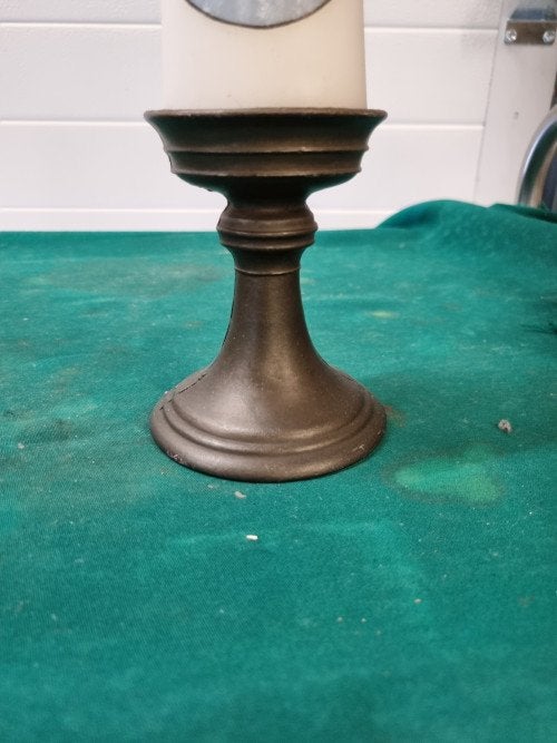 kandelaar messing met engelen kaars, Ophalen of Verzenden, 'T Olde Gre-j, Info@toldegrej.nl, Endepoelstraat 20f Didam
