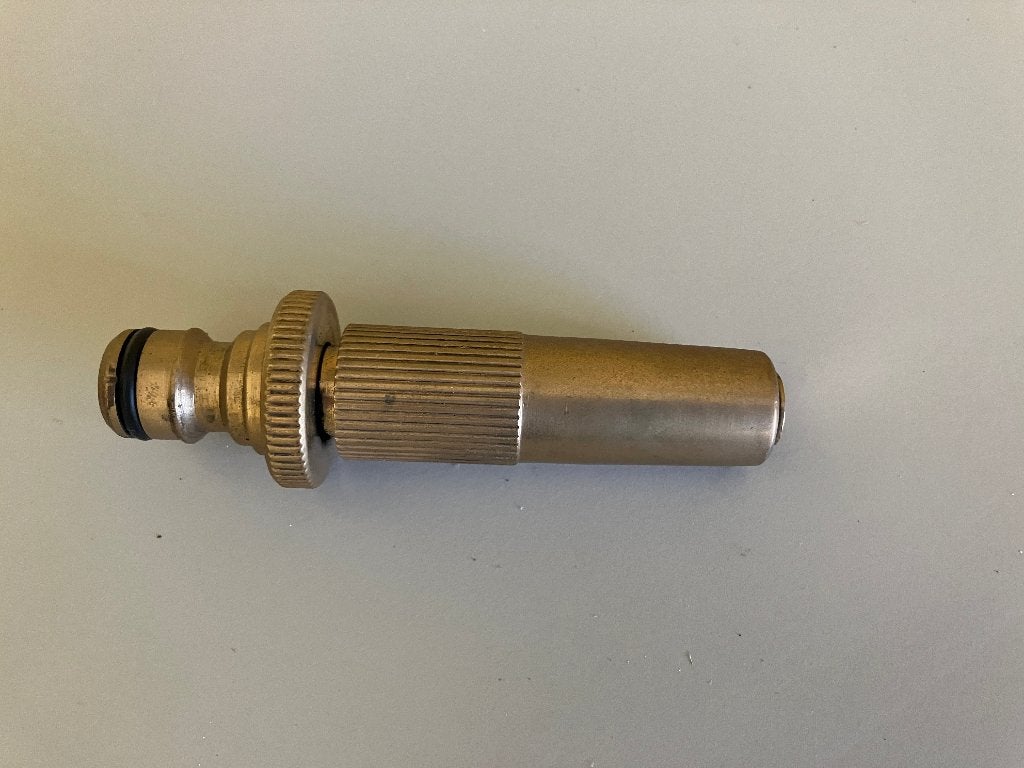 Messing koper spuitpistool sproeikop douchekop aan tuinslang, Ophalen of Verzenden, Zo goed als nieuw, Overige typen