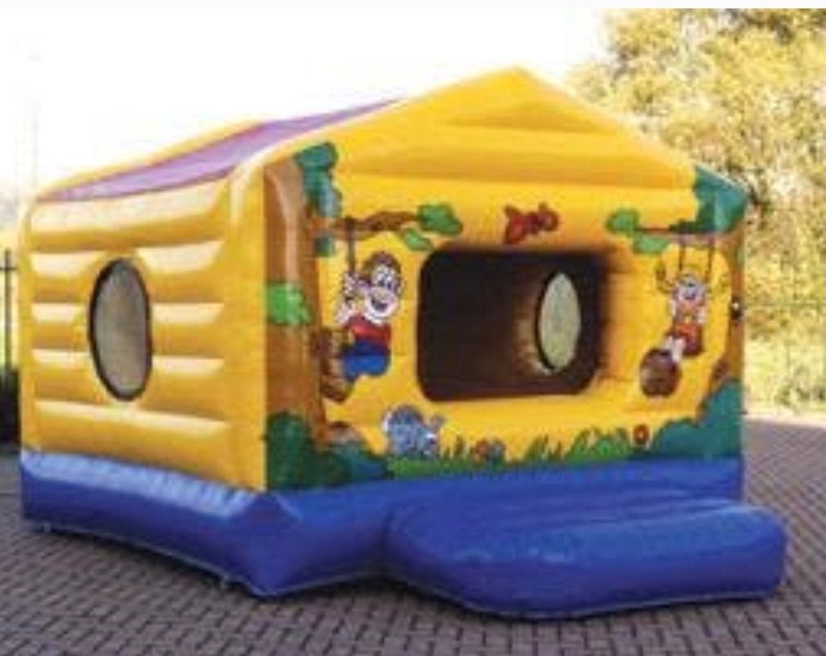 Springkussen JB Inflatables 3x4m met blower en afneembaar da, Ophalen, Gebruikt