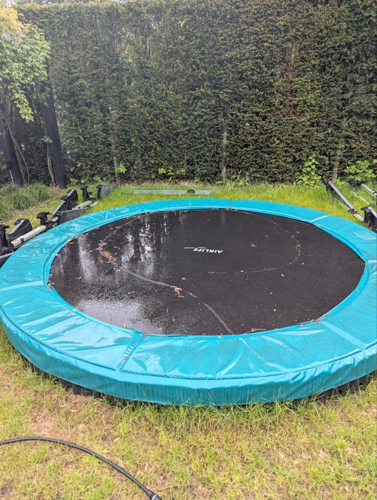 Airlife Trampoline 370cm met ingraafset - Tot 200kg, Kinderen en Baby's, Speelgoed | Buiten | Trampolines, Ophalen