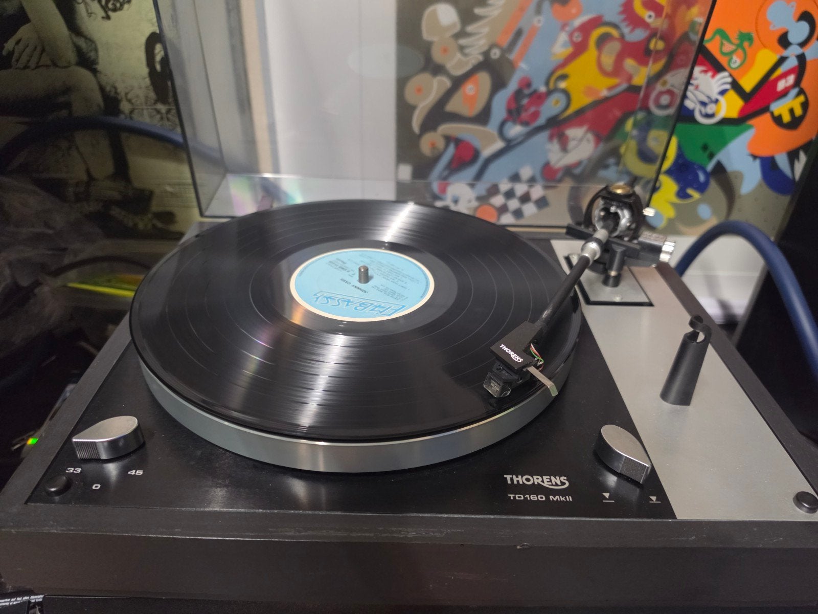 Thorens TD160mk2 met Ortofon VMS20MK2, Audio, Tv en Foto, Platenspelers, Ophalen, Thorens, Automatisch