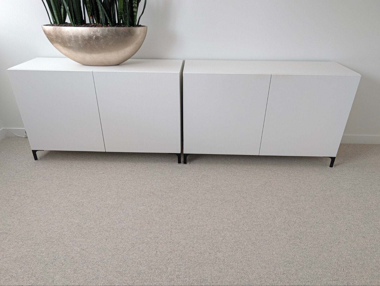 2x IKEA BESTÅ kasten wit en NANNARP pootjes | 120 x 42 x 64, Huis en Inrichting, Ophalen, Gebruikt