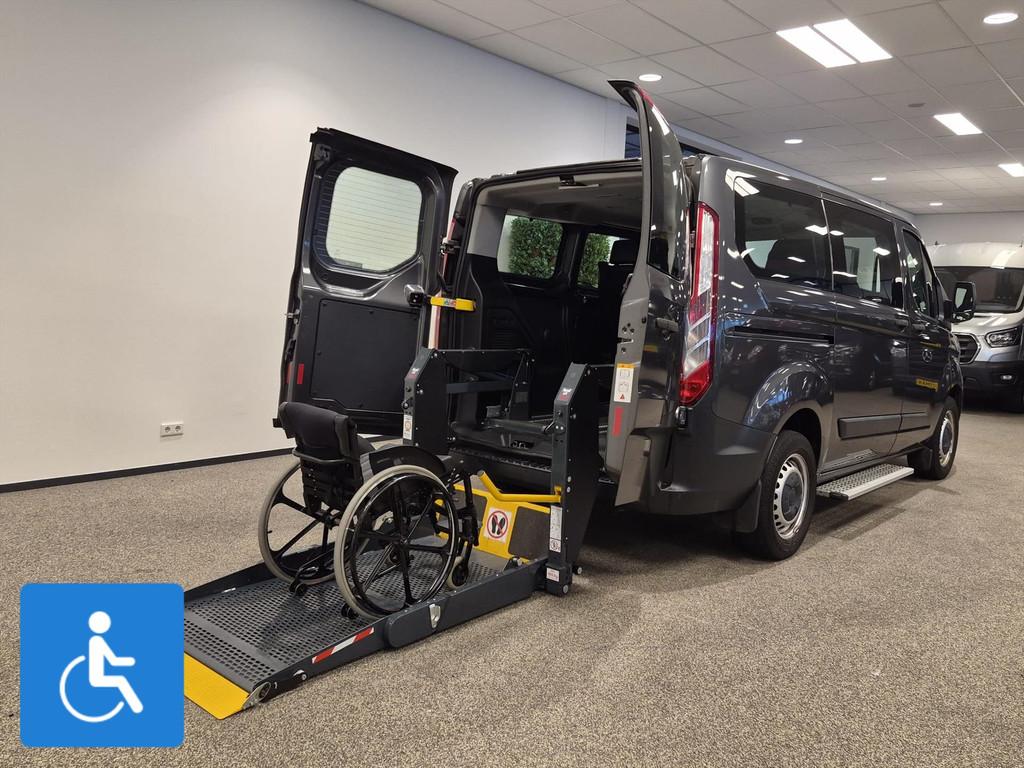 Ford Transit Custom L1H1 Rolstoelbus 4+1 (airco achterin), 12 maanden, Stof, 4 cilinders, 4 stoelen