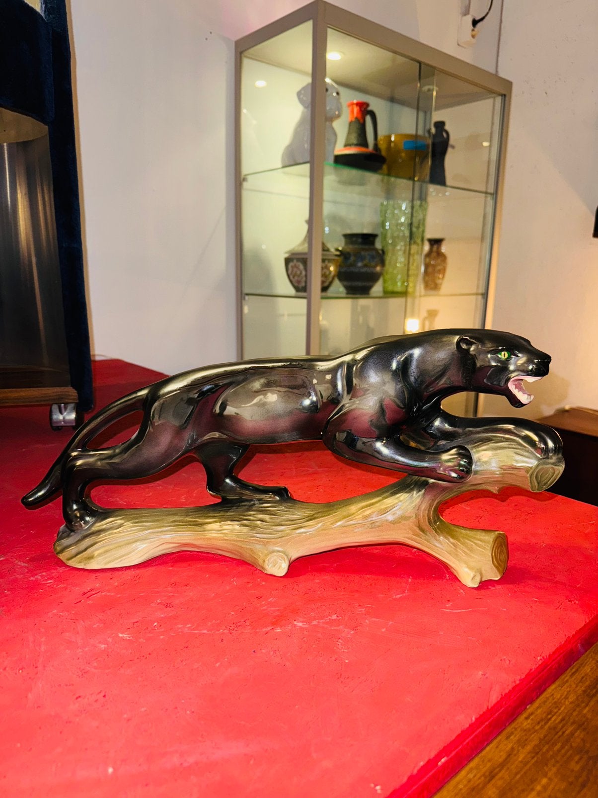 Vintage Jema Holland Panter op boomstam beeld nummer 328, Ophalen of Verzenden