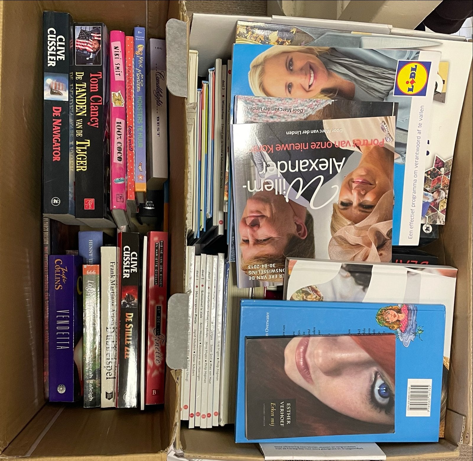 Doos vol diverse boeken, Ophalen, Gelezen, Nederland