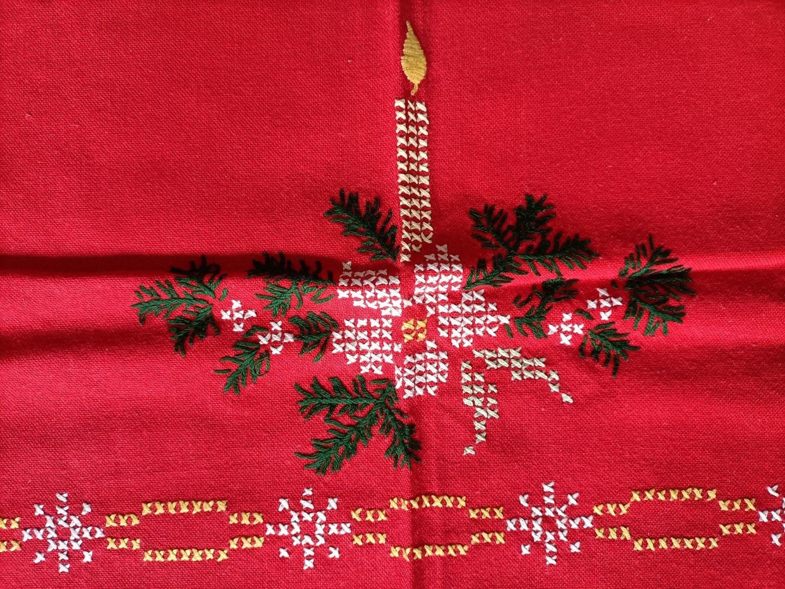 🎄geborduurd kerst tafelkleed🎄, Diversen, Verzenden, Zo goed als nieuw