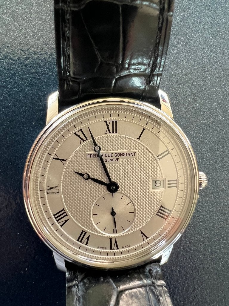 Frederique  Constant Geneve  1714722 Top staat, Overige merken, Leer, Staal, Polshorloge