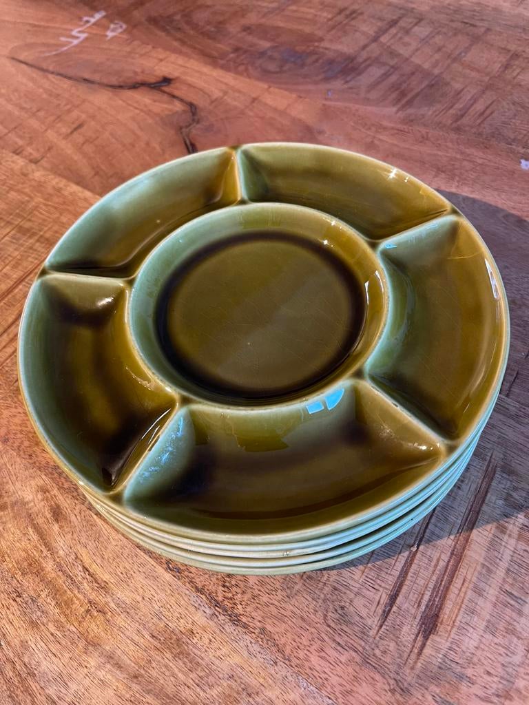 Gien fondue borden, Antiek en Kunst, Antiek | Servies los, Ophalen of Verzenden