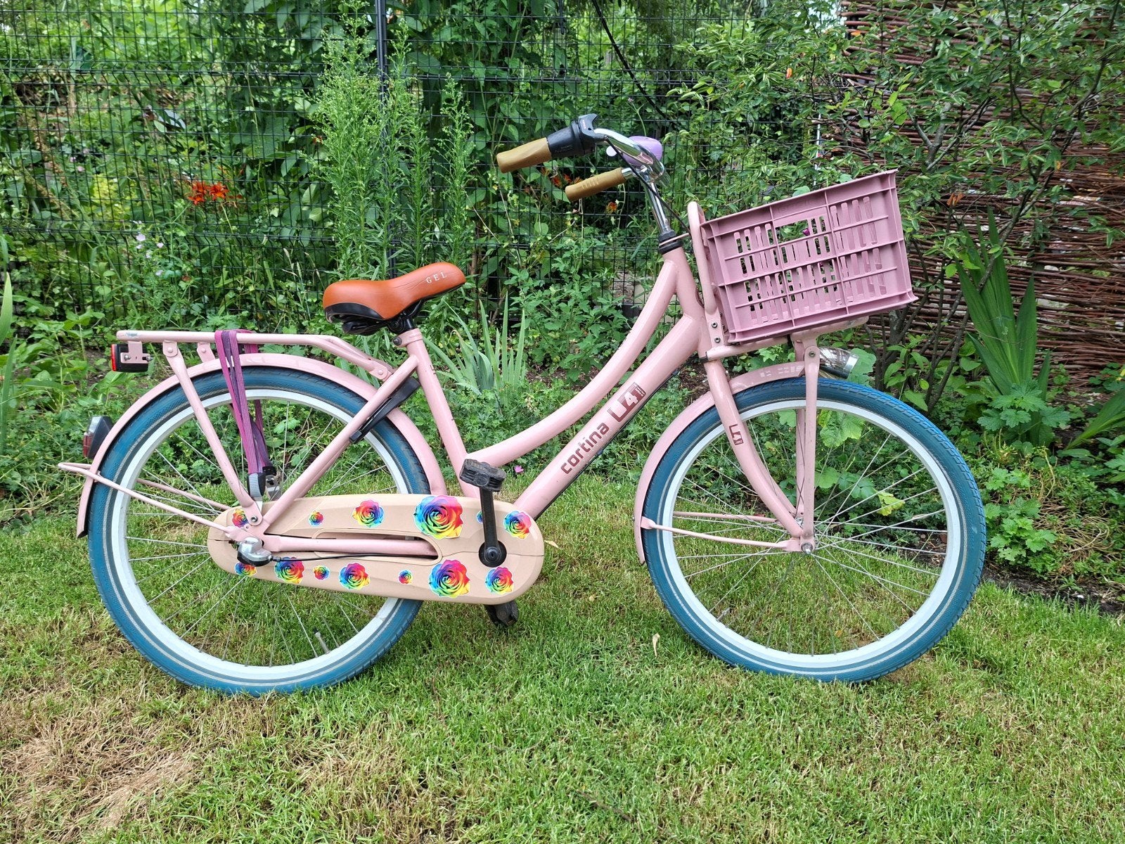 Cortina U4 Transportfiets Roze met Mand, Terugtraprem, Gebruikt, Versnellingen, 50 tot 53 cm