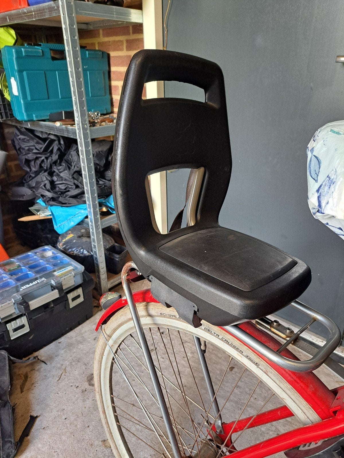 Qibbel achterzitje max 35 kg, Ophalen, Achterzitje, Gebruikt, 9 t/m 36 kg