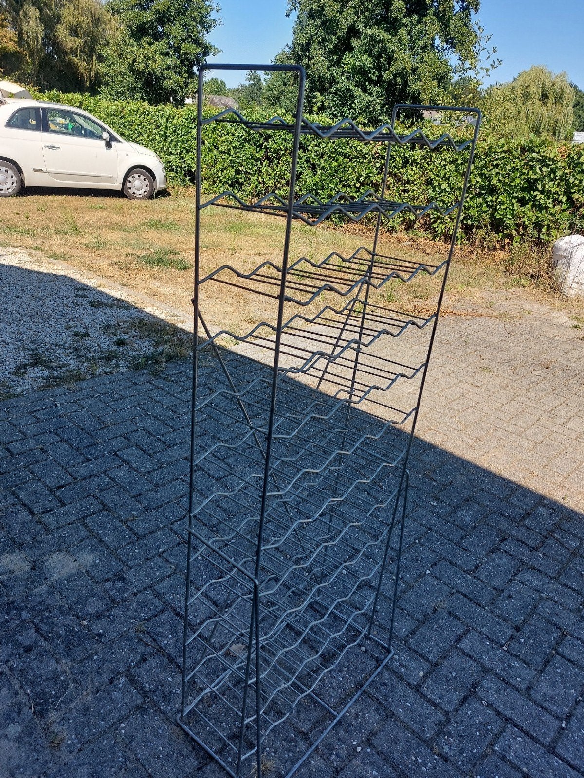 Groot metalen wijnrek voor 25+ flessen, Gebruikt, Ophalen of Verzenden, 25 flessen of meer, 75 – 100