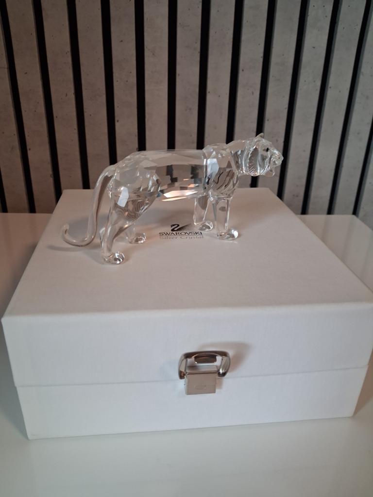 Swarovski Kristallen Tijger Beeldje - Zo goed als nieuw, Ophalen of Verzenden, Zo goed als nieuw, Figuurtje
