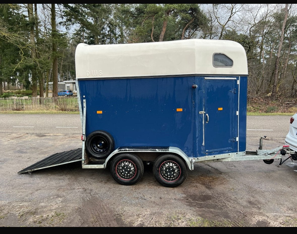 1,5 paard trailer leeg gewicht 520, Ophalen, Gebruikt, Hout, 1½-paards trailer
