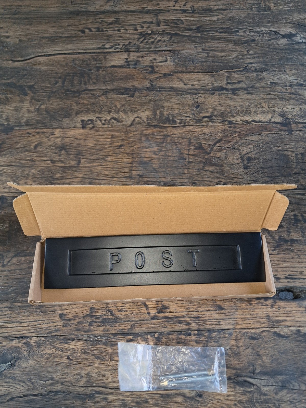 Intersteel Brievenbusklep mat zwart met geveerde klep, Ophalen, Nieuw, Overige materialen, Brievenbusklep