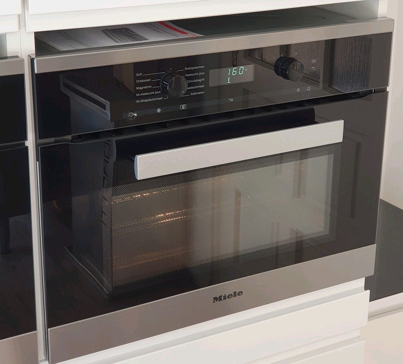 Luxe Miele H 6200 BM combi magnetron ( met bijpassende oven), Witgoed en Apparatuur, Magnetrons, Ophalen, Combimagnetron, Hete lucht