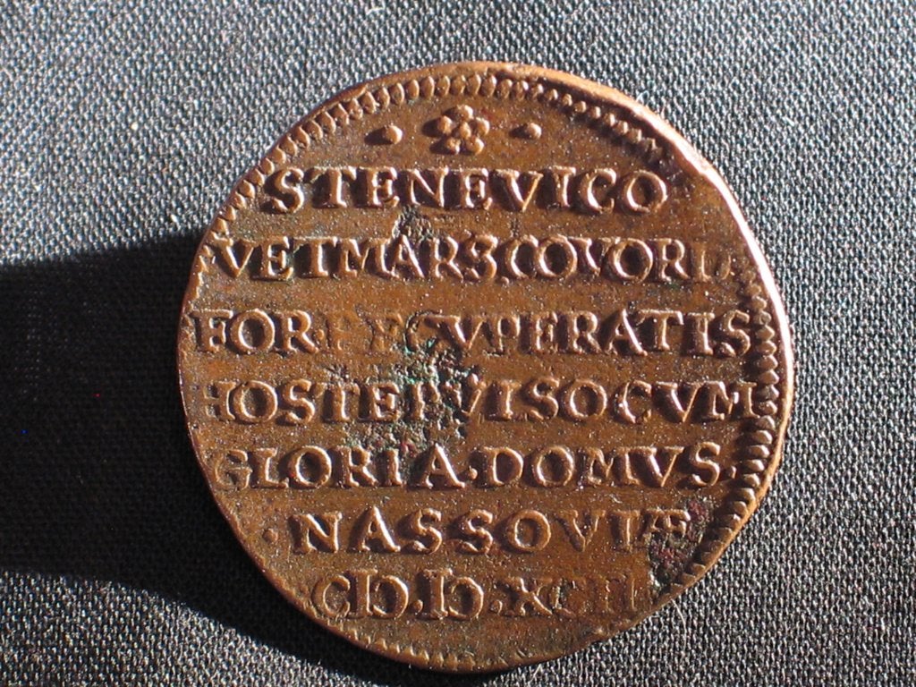 Rekenpenning Jeton inname Steenwijk Coevorden 1592. 2142, Ophalen of Verzenden, Vóór koninkrijk, Overige waardes, Losse munt