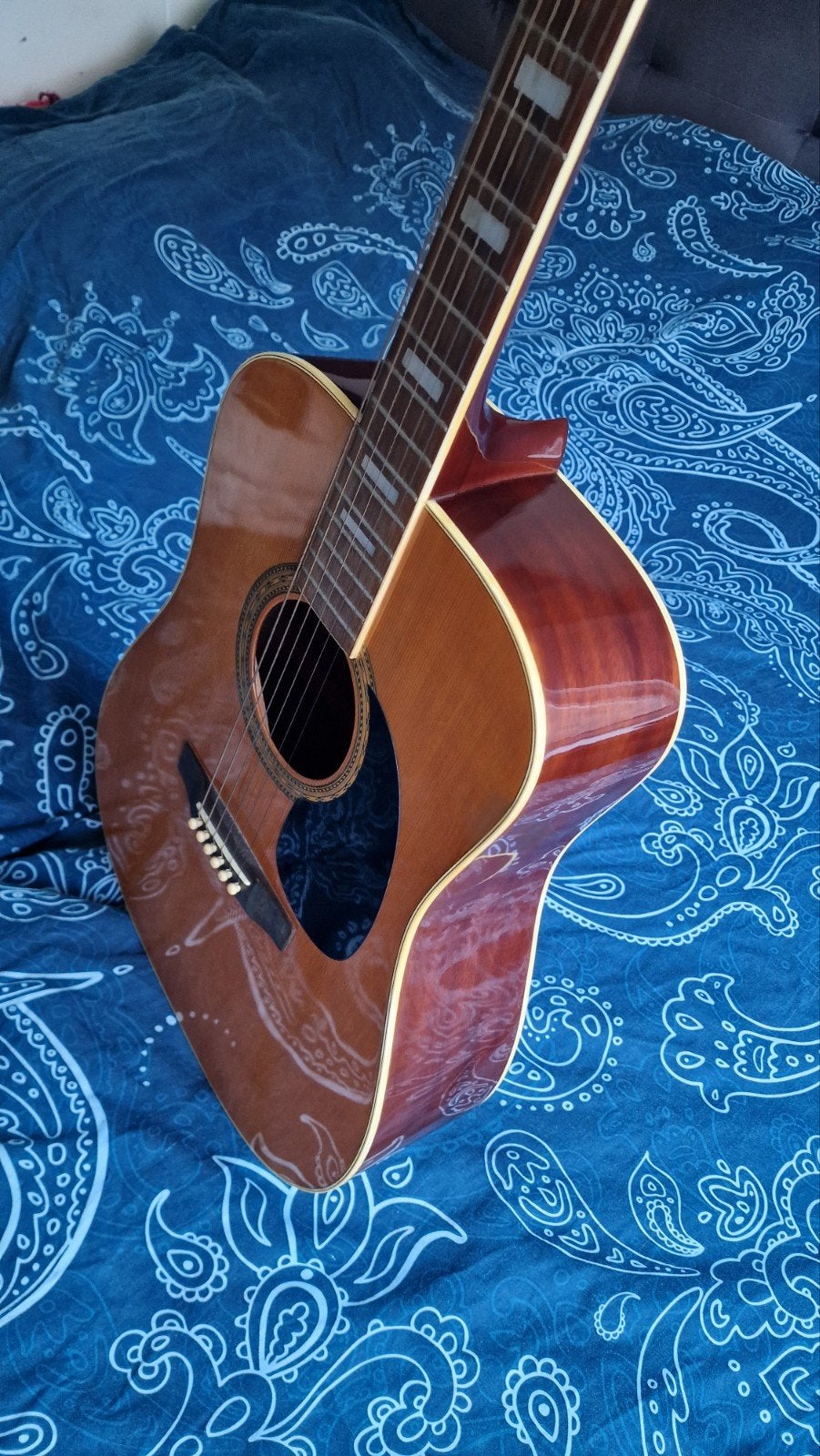 Ibanez 628 akoestische gitaar uit de befaamde Japanse "Lawsu, Ophalen, Gebruikt, Western- of Steelstringgitaar