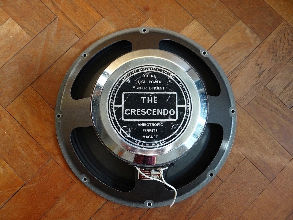 Vintage Fane Crescendo 18" speaker 150W 8 Ohm (1973), Audio, Tv en Foto, Overige merken, Gebruikt, 120 tot 150 watt, Overige typen
