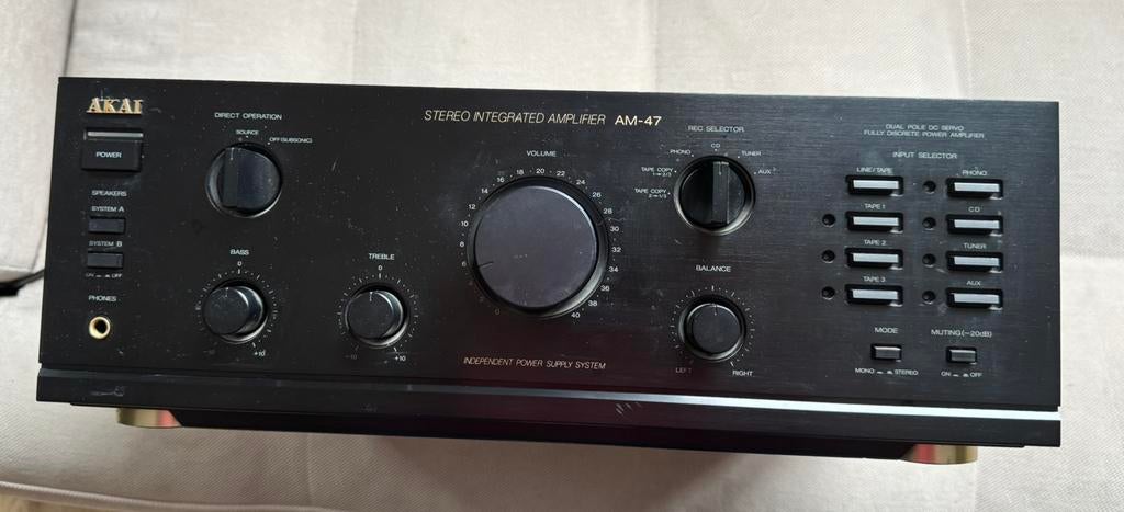 AKAI AM-47 versterker te koop, Gebruikt, 60 tot 120 watt, Stereo, Ophalen