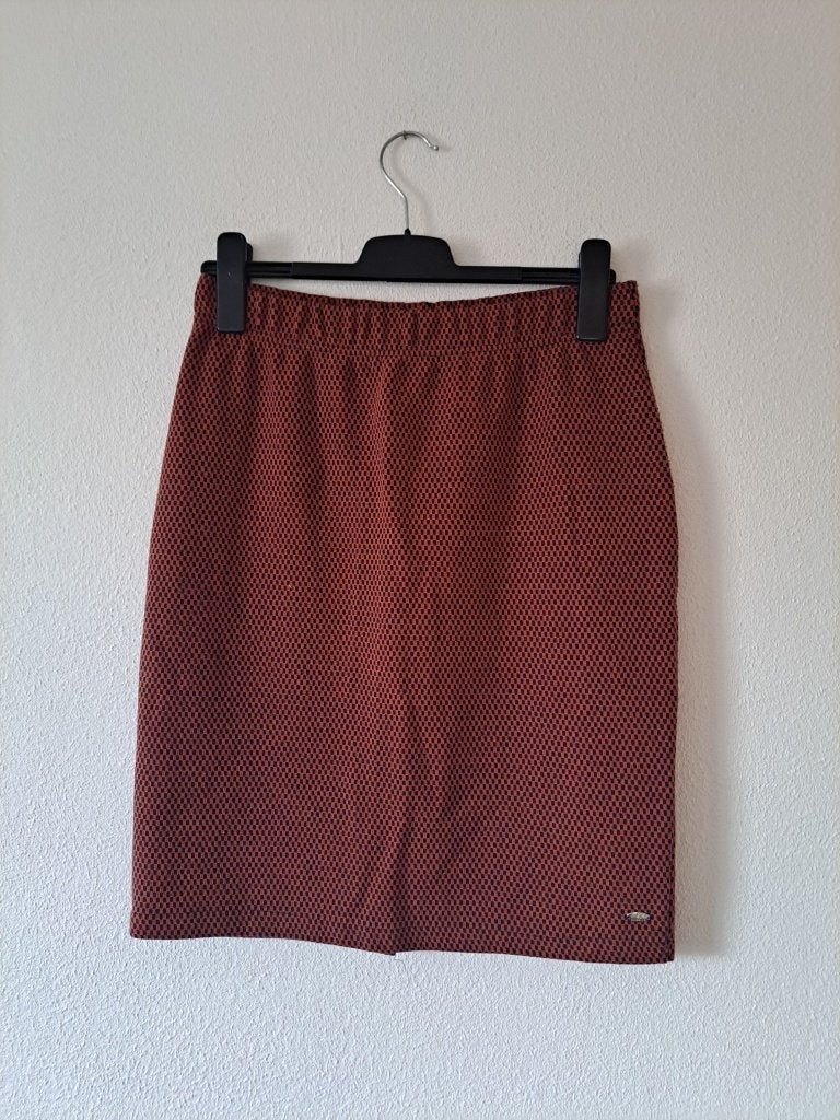 bruine angelle milan rok maat L, Maat 42/44 (L), Ophalen of Verzenden, Zo goed als nieuw, Onder de knie