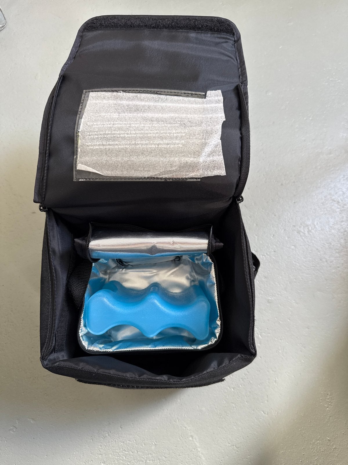 Zwarte Kolftas met Koeltasje en Koelelement, Ophalen, Kolftas, Zwart, Geïsoleerde vakken