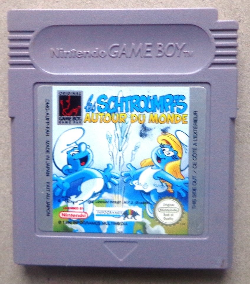 Les Schtroumpfs Autour du Monde voor de Nintendo Gameboy, Spelcomputers en Games, Avontuur en Actie, Gebruikt, 1 speler, Ophalen of Verzenden